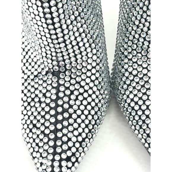 Gianni Bini Gabor Rhinestone Wedge Heel Knee Boots Womens Size 6.5 Pointy Toe - Picture 13 of 14